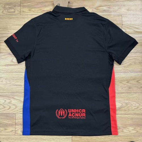 Barca Camisetas de Futbol Fan Version 2024-2025 Barcelona Travis Scott Away Black Soccer Jersey