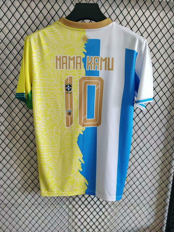 Fan Version 2025 Argentina*Brazil Mixed Version NAMA KAMU 10 Soccer Jersey Football Shirt