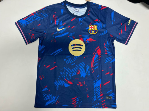 Barca Camisetas de Futbol Fan Version 2024-2025 Barcelona Dark Blue Soccer Training Jersey