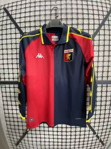 Long Sleeve Retro Model 2025-2026 Genoa Home Soccer Jersey Maillot de Foot