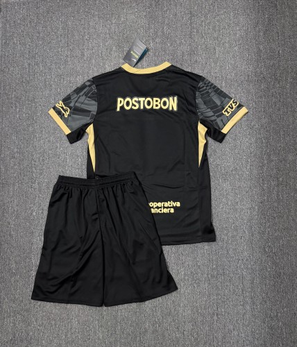 Adult Uniform 2025-2026 Atletico Nacional de Medellin Away Black Soccer Jersey Shorts Men's Football Kit