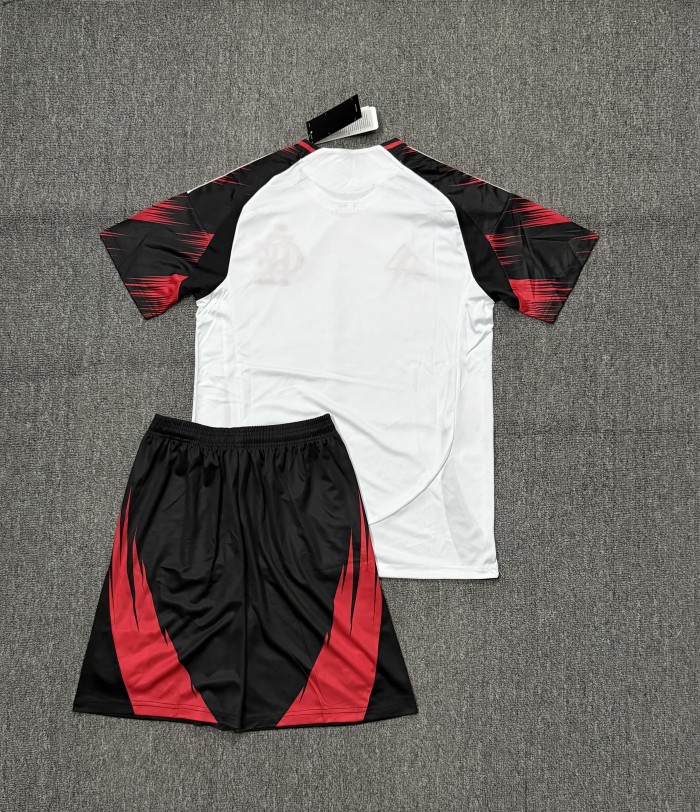 Adult Uniform 2025-2026 Flamengo Away White Soccer Jersey Shorts Men's Football Kit