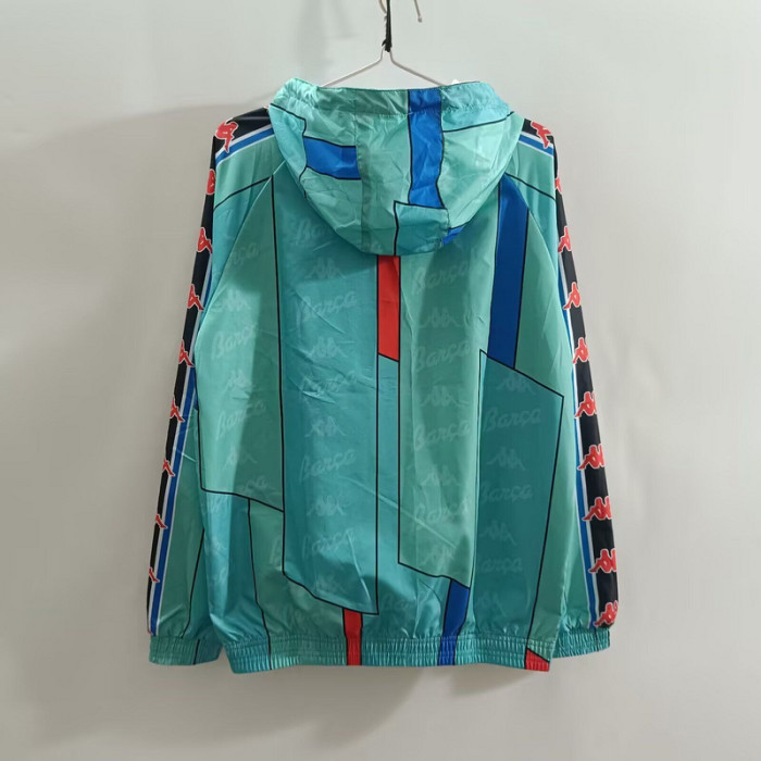 with Caps 2025-2026 Barcelona Blue Soccer Windbreaker Jacket Football Jacket