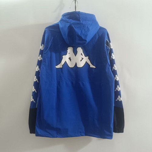 with Caps 2025-2026 Italy Blue Soccer Windbreaker Jacket Football Jacket