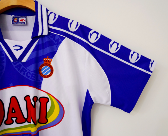 Retro Camisetas de Futbol 1999-2000 Espanyol Home Soccer Jersey Vintage Football Shirt