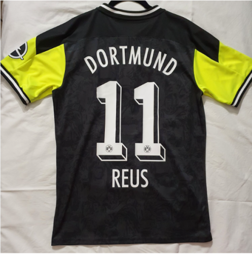 Retro Jersey 2020-2021 Borussia Dortmund REUS 11 Black Special Edition Soccer Jersey Vintage BVB Football Shirt