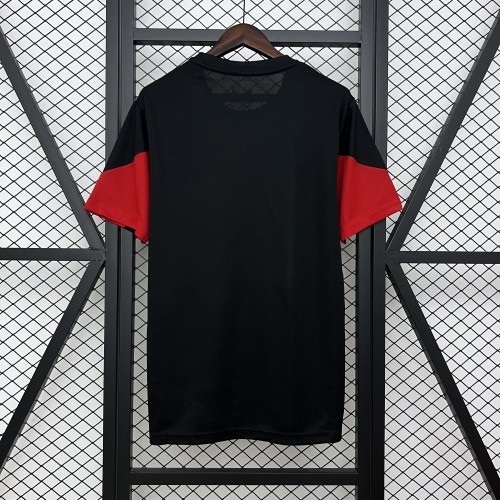 Fan Version 2025-2026 Athletic Bilbao Black/Red Soccer Training Jersey Football Shirt