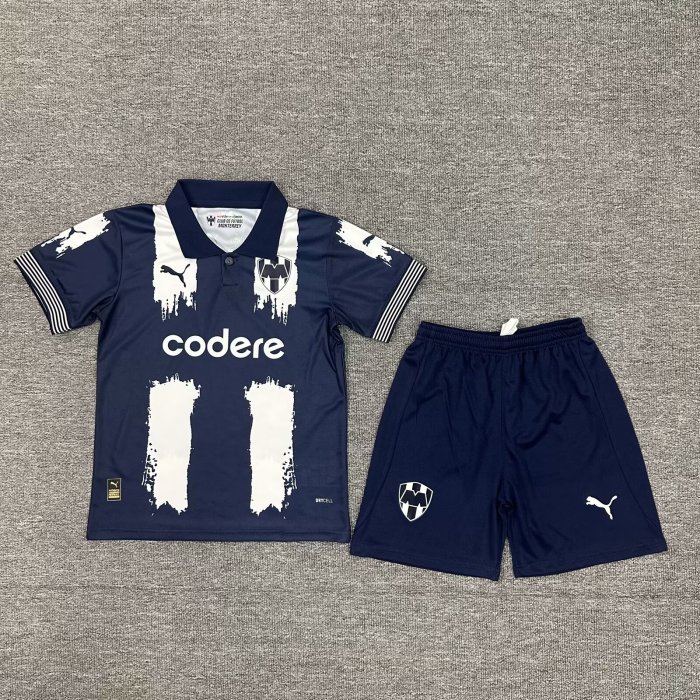 Youth Uniform Kids Kit Monterrey 2024-2025 Special Edition Soccer Jersey Shorts Child Football Set
