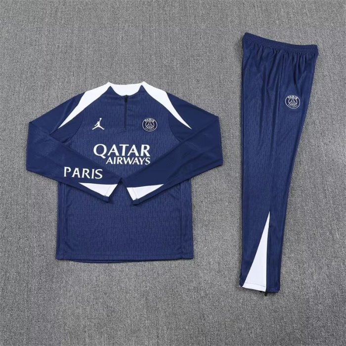 2025-2026 PSG Blue Soccer Training Sweater and Pants Football Kit