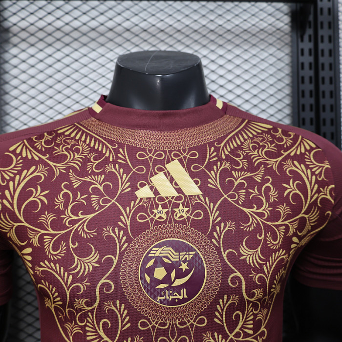 Player Version 2025 Algeria Maroon Special Version Soccer Jersey Football Shirt