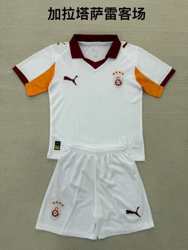 Adult Uniform 2025-2026 Galatasaray Away White Soccer Jersey Shorts Men's Football Kit