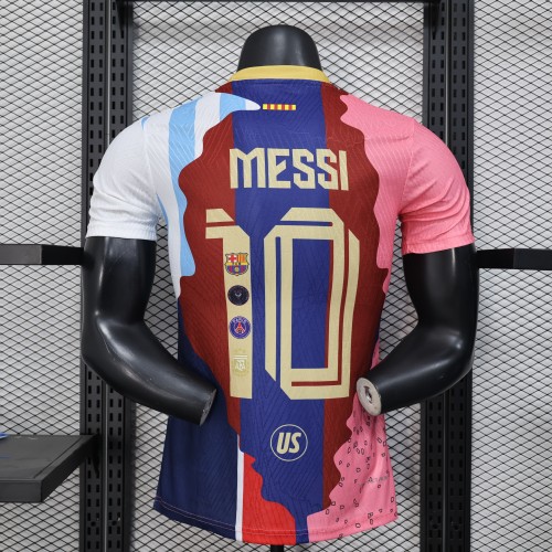 Player Version Messi Team Combine Version 2025-2026 Blank Inter Miami Barcelona Argentina PSG Soccer Jersey Football Shirt