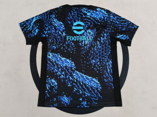 Fan Version 2025-2026 Inter Milan Black/Blue Soccer Training Shirt Soccer Pre-match Jersey