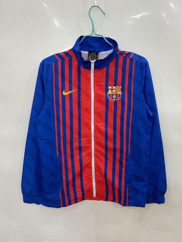 2025-2026 Barcelona Blue/Red Soccer Windbreaker Jacket Football Jacket