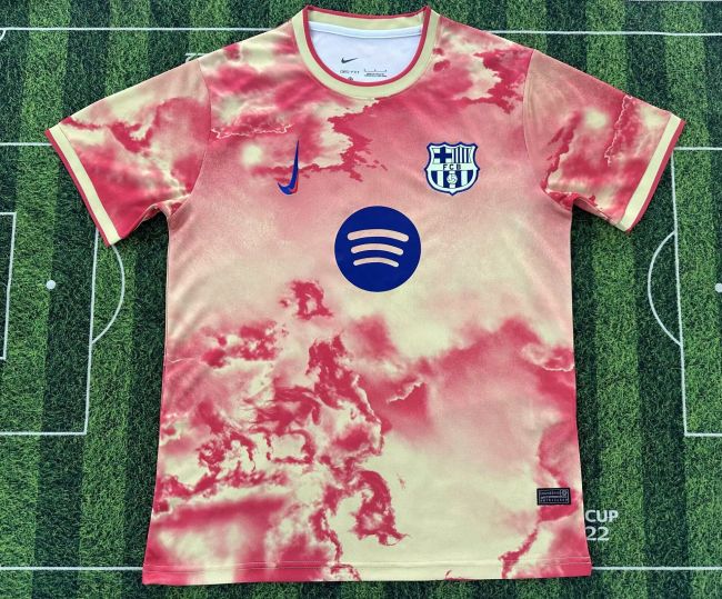 Barca Camisetas de Futbol Fans Version 2025-2026 Barcelona Pink/Yellow Special Edition Soccer Jersey