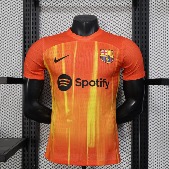 Barca Camisetas de Futbol Player Version 2025-2026 Barcelona Orange Special Edition Soccer Jersey