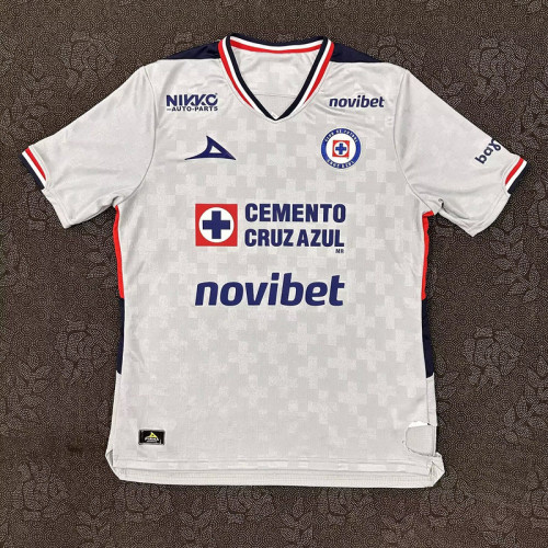 Fans Version 2025-2026 Cruz Azul Away White Soccer Jersey Football Shirt