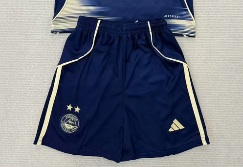 Fan Version 2025-2026 Aberdeen Away Blue Soccer Shorts Football Shorts