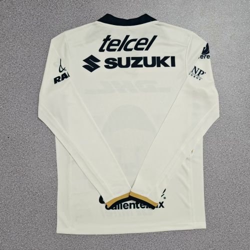 Long Sleeve 2025-2026 Pumas Home Soccer Jersey Football Shirt
