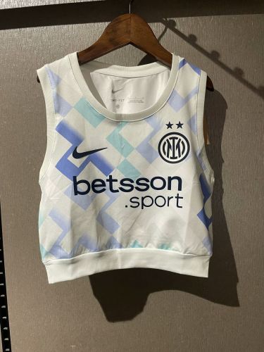 Women 2025-2026 Inter Milan Away Soccer Yoga Vest Girl Football Jersey