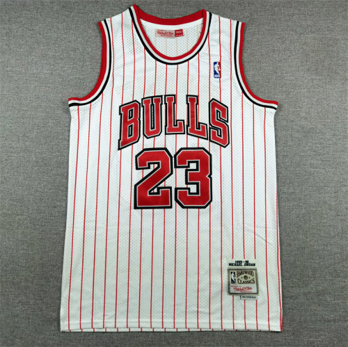 Mitchell&ness 1995-96 Chicago Bulls 23 JORDAN Basketball Shirt White NBA Jersey
