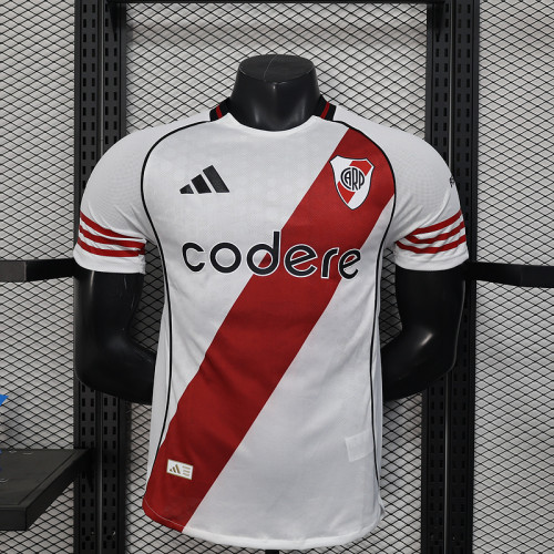 Player Version 2025-2026 River Plate Home Soccer Jersey Football Shirt
