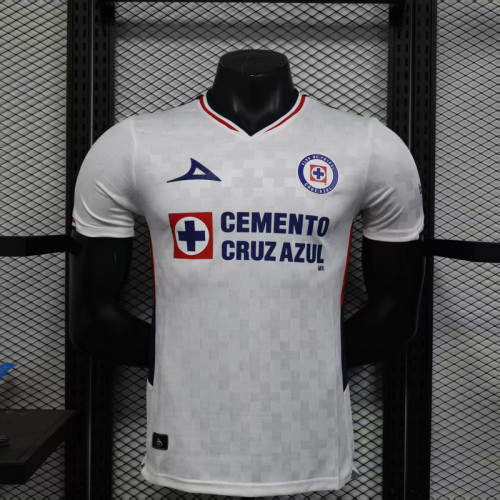 Player Version 2025-2026 Cruz Azul White Soccer Jersey Football Shirt
