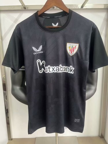 Fan Version 2025-2026 Athletic Bilbao Away Black Soccer Jersey Football Shirt