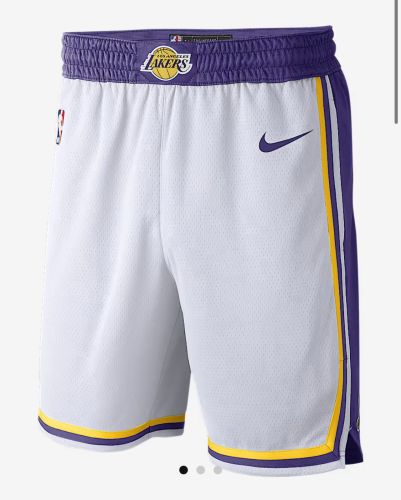 Lakers NBA Shorts White Basketball Shorts