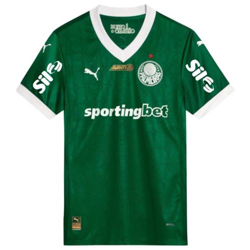 with All Sponor Logos+Front Patch Player Version 2025-2026 Palmeiras Home Soccer Jersey Green Football Shirt