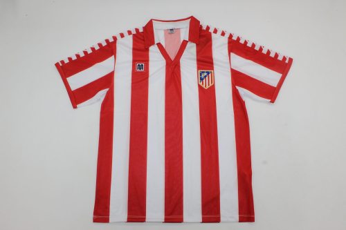 Retro Jersey 1982-1983 Atletico Madrid Home Soccer Jersey Vintage Football Shirt