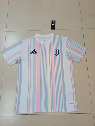 Maillot Juve Shirt Fans Version 2025-2026 Juventus Grey/Pink/Blue Soccer Training Jersey Football Shirt
