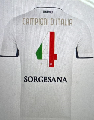 Player Version 2024-2025 SSC Napoli Maglia Gara Away White Campioni d'Italia 4 Soccer Jersey Napoles Football Shirt