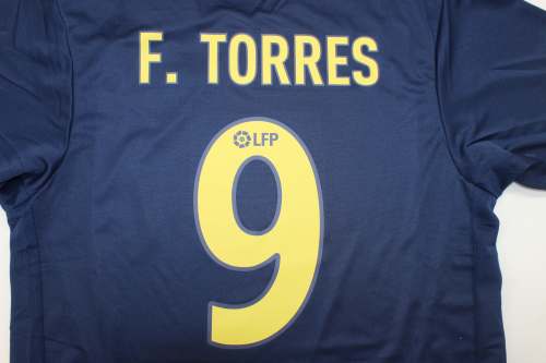 with LFP Patch Retro Jersey 2002-2003 Atletico Madrid F.TORRES 9 Away Dark Blue Soccer Jersey Vintage Football Shirt