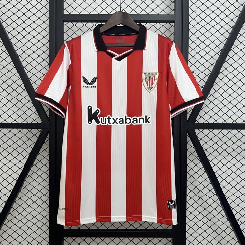 Fan Version 2025-2026 Athletic Bilbao Home Soccer Jersey Football Shirt