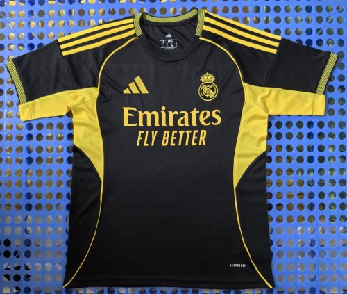 Fan Version Arsenal 2025-2026 Black/Yellow Special Edition Soccer Jersey Football Shirt