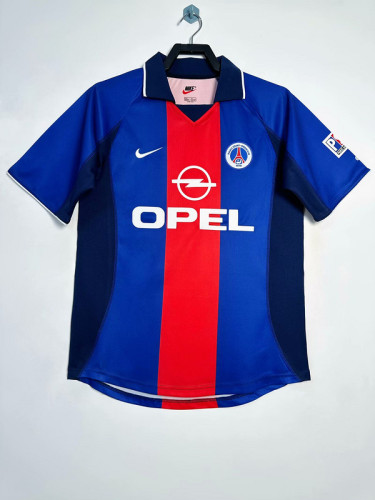 Retro Jersey 2000-2001 PSG Home Soccer Jersey Vintage Paris Football Maillot