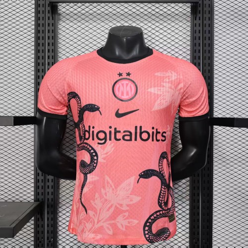 Player Version 2025-2026 Inter Milan Orange Snake Edition Soccer Jersey Football Shirt