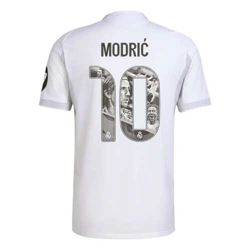with HP Logo Player Version 2025-2026 Real Madrid MODRIC 10 Special Fonts Home Soccer Jersey Real Football Shirt