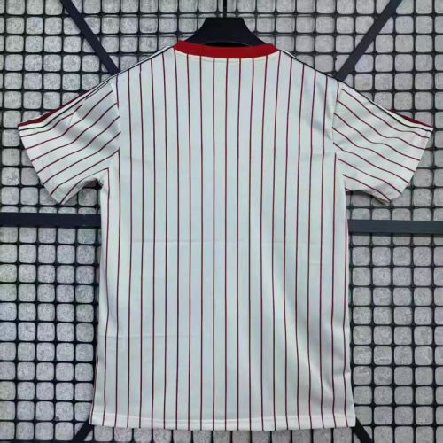 Fan Version 2025-2026 Benfica White/Red Lines Soccer Jersey Football Shirt