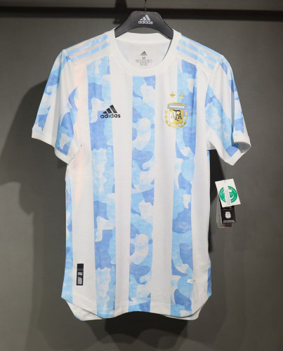 Player Version Retro Jersey 2021 Argentina Home Soccer Jersey Vintage Football Shirt