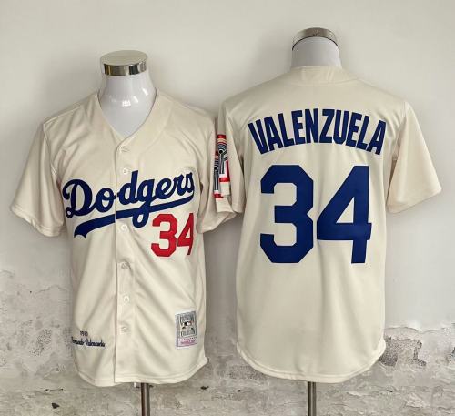 Retro Los Angeles Dodgers valenzuela 34 Classic MLB Jersey