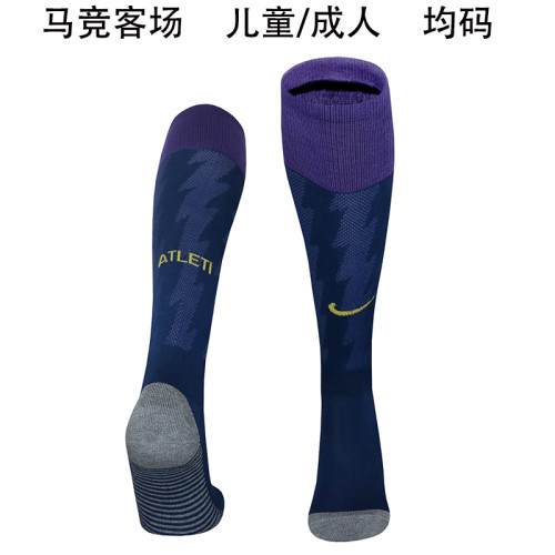 Youth/Adult 2025-2026 Atletico Madrid Away Soccer Socks Football Socks