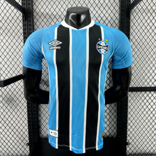 without Sponor Logo Player Version 2025-2026 Gremio Home Soccer Jersey Football Shirt