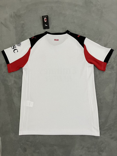 Fan Version 2025-2026 AC Milan Away White Soccer Jersey AC Football Shirt
