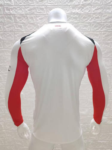 Long Sleeve Player Version 2025-2026 AC Milan Away White Soccer Jersey AC Football Shirt