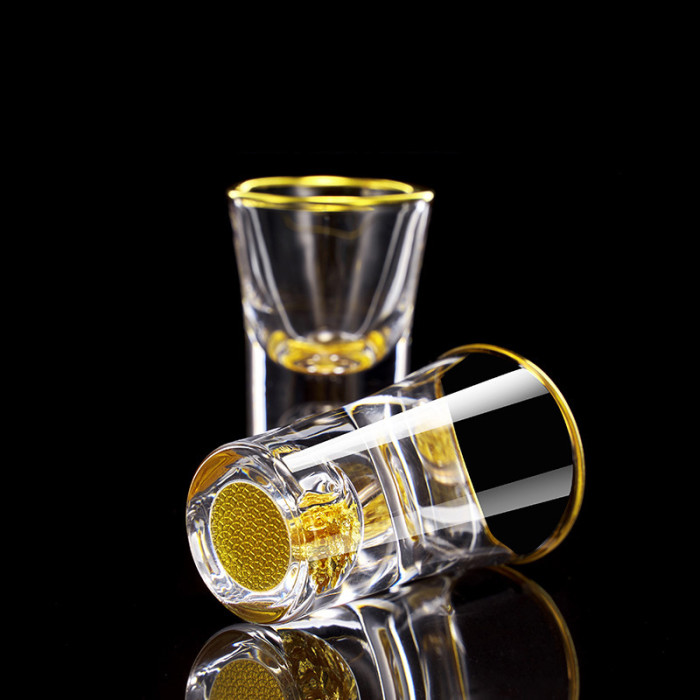 Scale Wine Dispenser Personalised Party Creative Tequila Liquor Vodka Custom Logo Wine Glass Gold Foil Small Wine Shot Glass