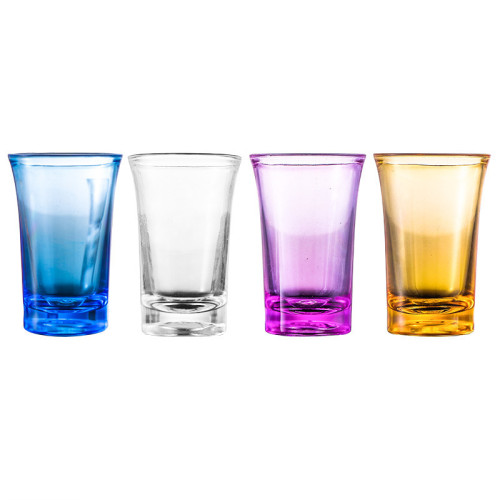Factory direct sales custom clear liquor cocktail pint bullet vodka acrylic plastic cup shot glass