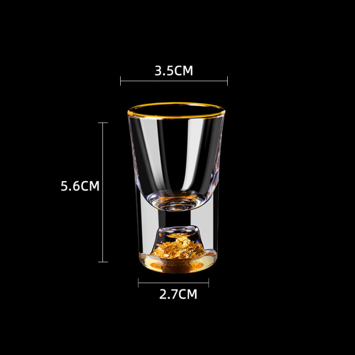 Scale Wine Dispenser Personalised Party Creative Tequila Liquor Vodka Custom Logo Wine Glass Gold Foil Small Wine Shot Glass