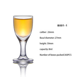 Wholesale high quality wine whiskey cup liquors drinking glasses small bullet shot glass